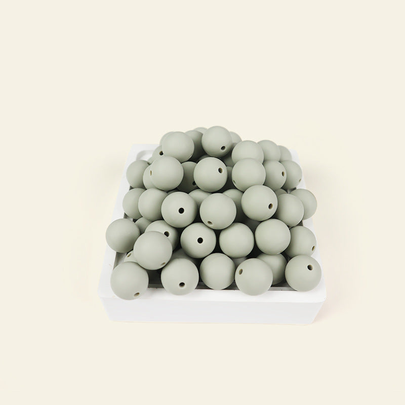 Wholesale  100pcs/pack Candy Color Round Beads Silicone Beads